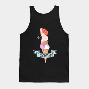 Moluccan Cockatoo Ice Cream Parrot Tank Top